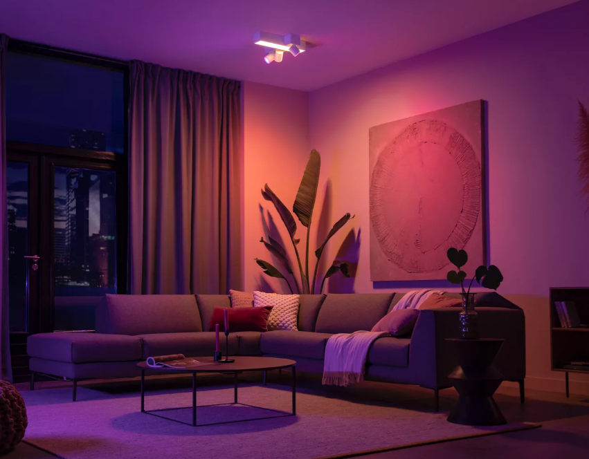 Plafoniera con faretti led bluetooth Philips Hue Centris 3x5.7W + 25W 2000-6500K bianco - 31873100 05