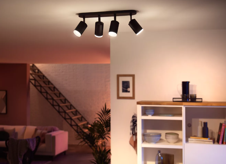 Spot led bluetooth Philips Hue Fugato 4x5.7W 2000-6500K nero - 31939400 05