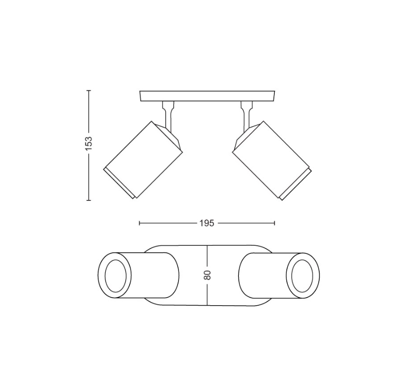 Spot led bluetooth Philips Hue Fugato 2x5.7W 2000-6500K bianco - 31945500 05