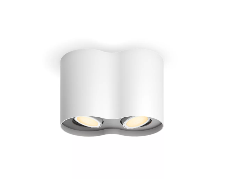 Faretti a plafone led bluetooth Philips Hue Pillar 2x4.2W 2200-6500K bianco - 32017800 01