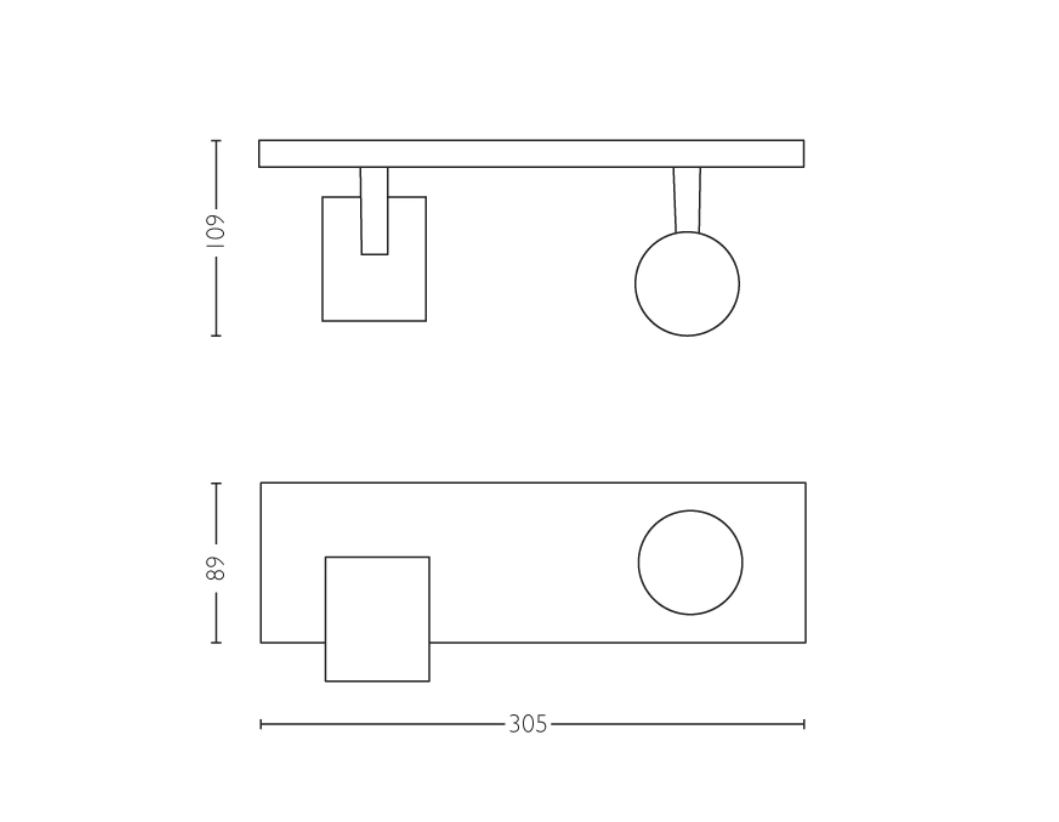 Spot led bluetooth dimmerabile Philips Hue Runner 2x4.2W 2200-6500K nero - 32035200 04