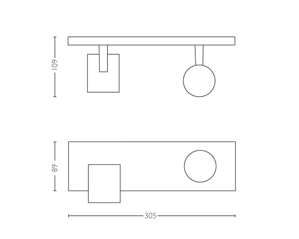 Spot led bluetooth dimmerabile Philips Hue Runner 2x4.2W 2200-6500K bianco - 32047500 04