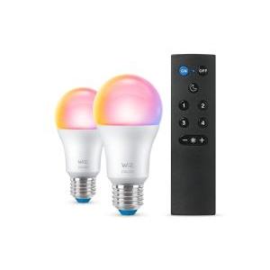 Lampadine led smart rgb a60  wiz attacco e27 2x8.5w 2200-6500k 2pz - 7497200