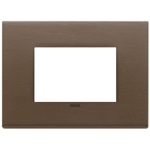 Placca  eikon 3 moduli bronzo scuro spazzolato - 22653.12