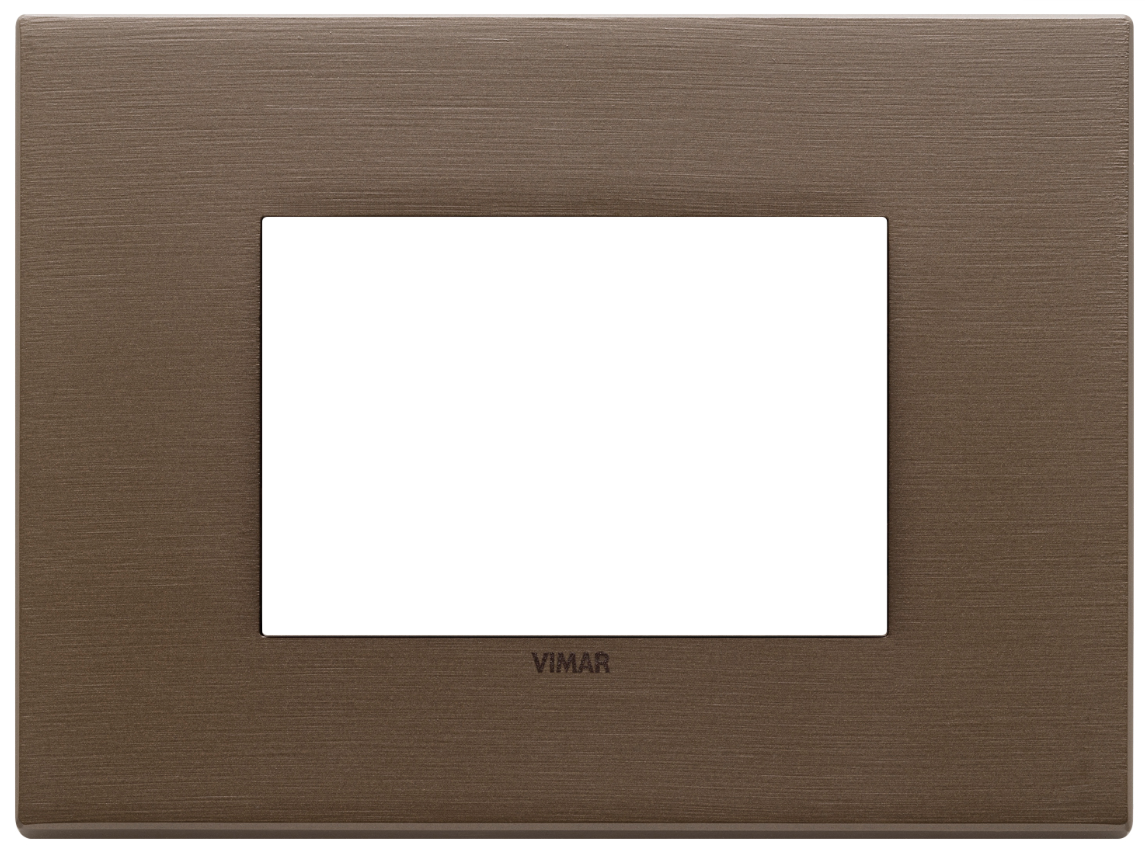 Placca Vimar Eikon 3 moduli bronzo scuro spazzolato - 22653.12 01