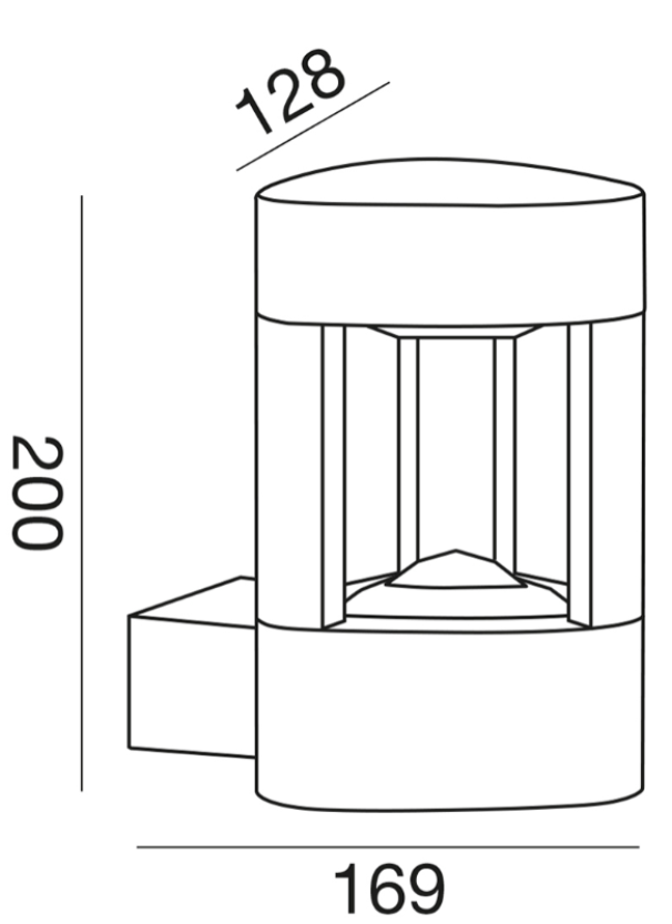 Lampada da parete Gea Luce 1xGX53 max 11W grigio - GES482 03