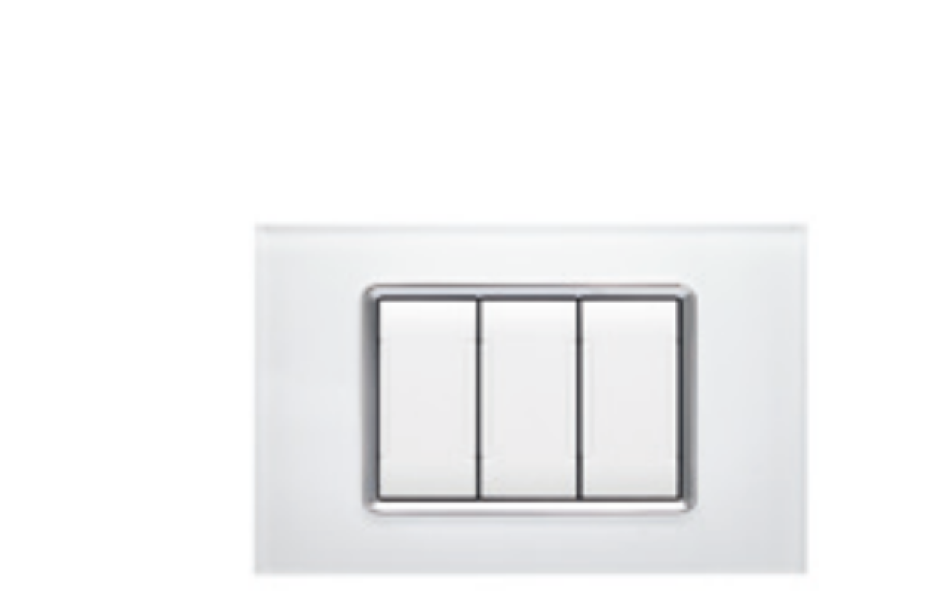 Placca Mapam Art 3 moduli bianco - 8003BL-1 01