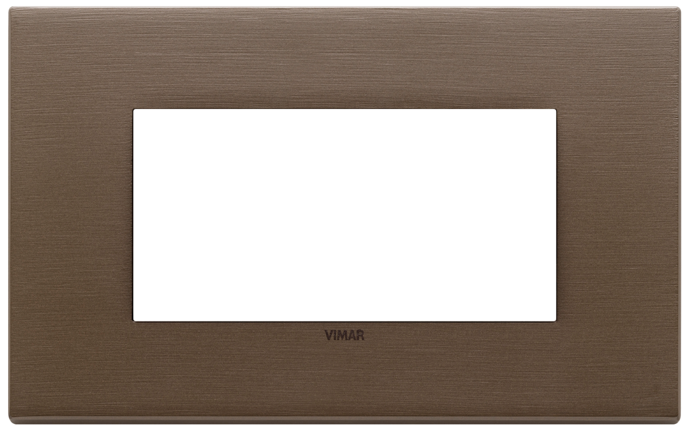 Placca Vimar Eikon 4 moduli bronzo scuro spazzolato - 22654.12 01