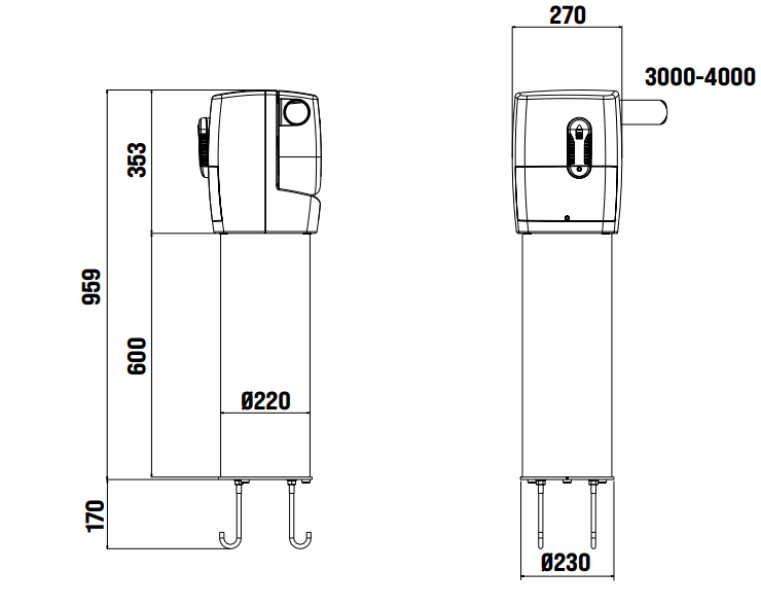 Barriera controllo accessi RIB President asta telescopica da 4m - AA50093 02