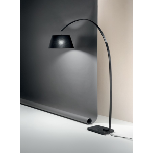 Lampada da terra a piantana  tamara 1xe27 max 40w nero opaco - 6796n