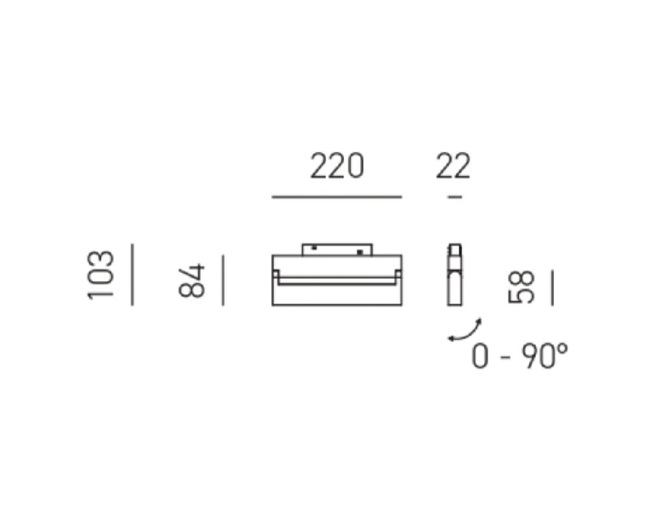 Modulo led da binario Gea Luce Gorizia RE/RP 12W 3000K nero - FGON04 02