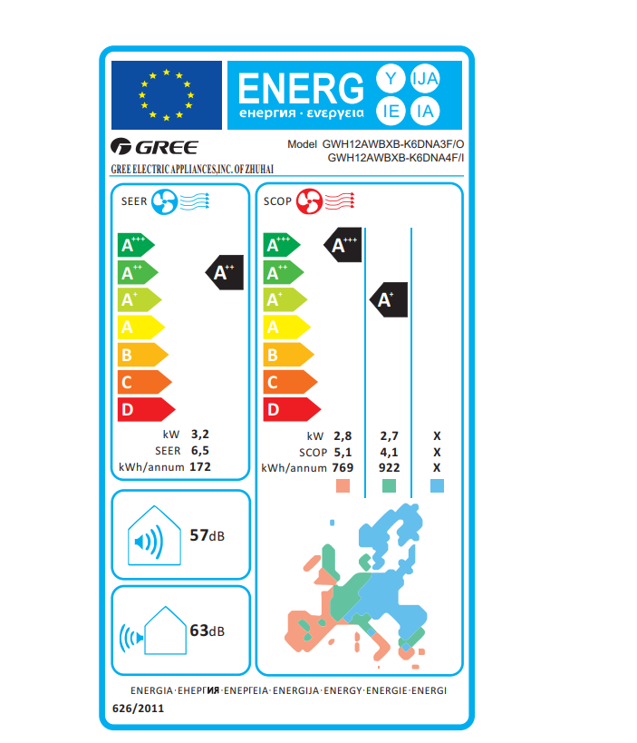 Condizionatore con Wifi integrato Gree Cosmo inverter 12000btu gas R32 - COSMO12 03