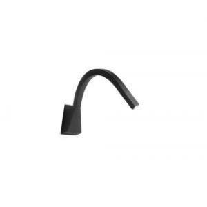 Linea light snake_2 lampada da parete led 2w luce calda 3000k in alluminio colore nero goffrato 7235