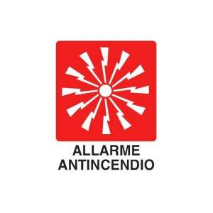 Cartello in alluminio  - allarme antincendio 20-120-k