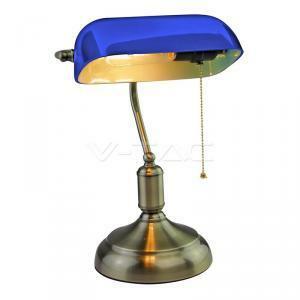 Lampada da tavolo colore cromo/blu attacco e27  3913