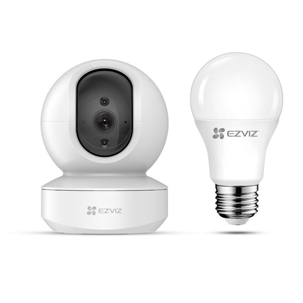 Kit telecamera wifi e lampadina smart led Ezviz TY1+LB1 1920x1080p bianco - INE326 01