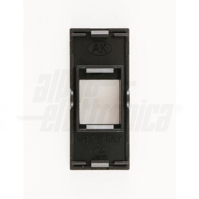 Adattatore keystone compatibile con Vimar Linea Alpha Elettronica 1 modulo nero - 96-800-11 03