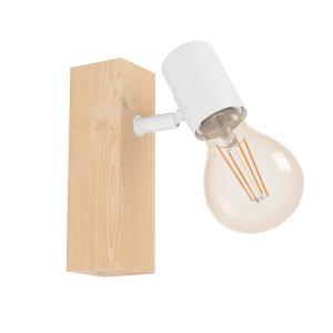 Lampada da parete  townshend 3 1xe27 max 10w marrone bianco - 99482