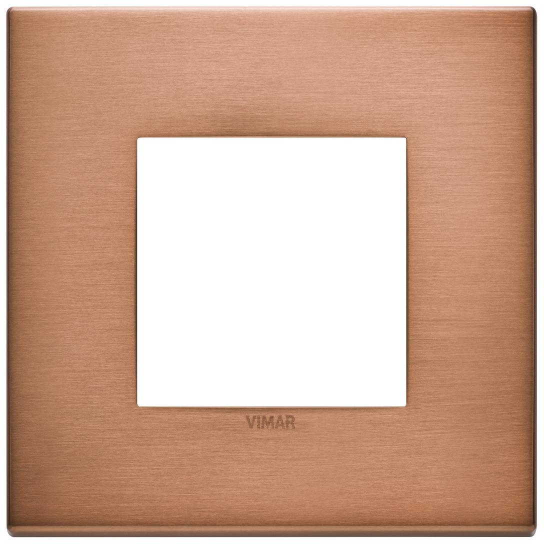 Placca Vimar Eikon 2 moduli rame spazzolato - 22642.86 01