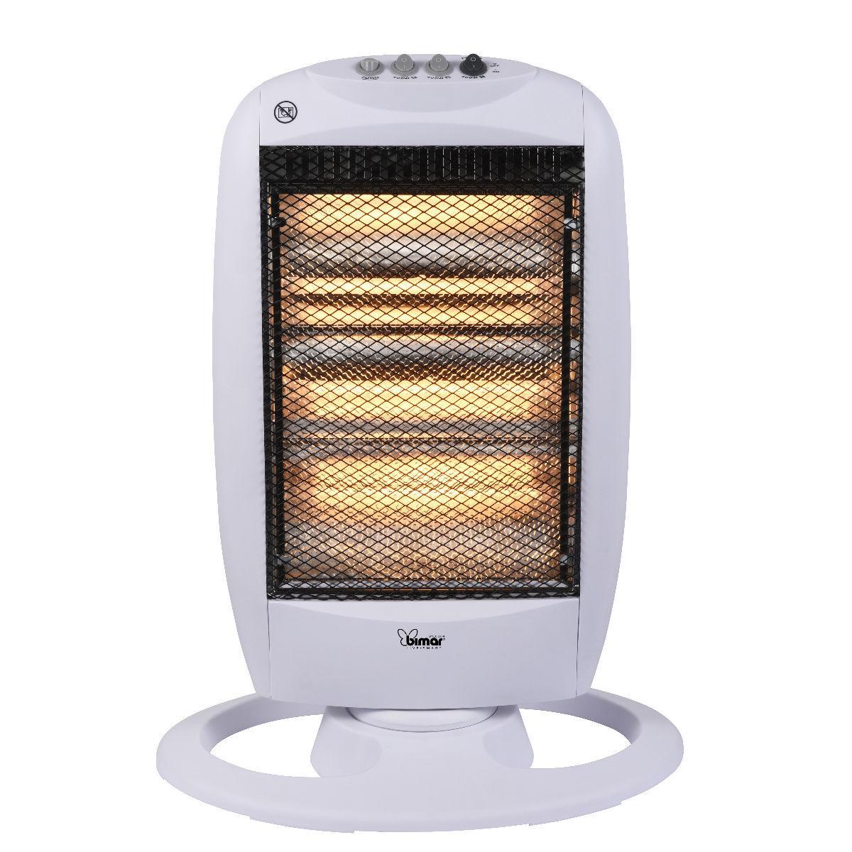 Stufa radiante alogena Bimar max 1200W bianco - HR315 02