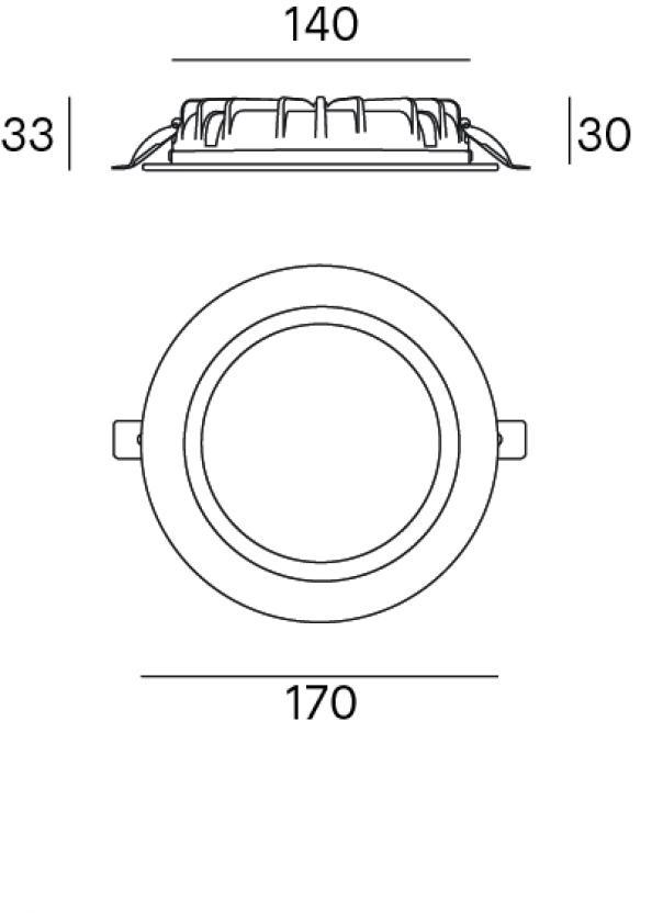 Pannello led rotondo Nobile Illuminazione Plano 12W 3000-4000-6000K bianco - PLN2/D 02