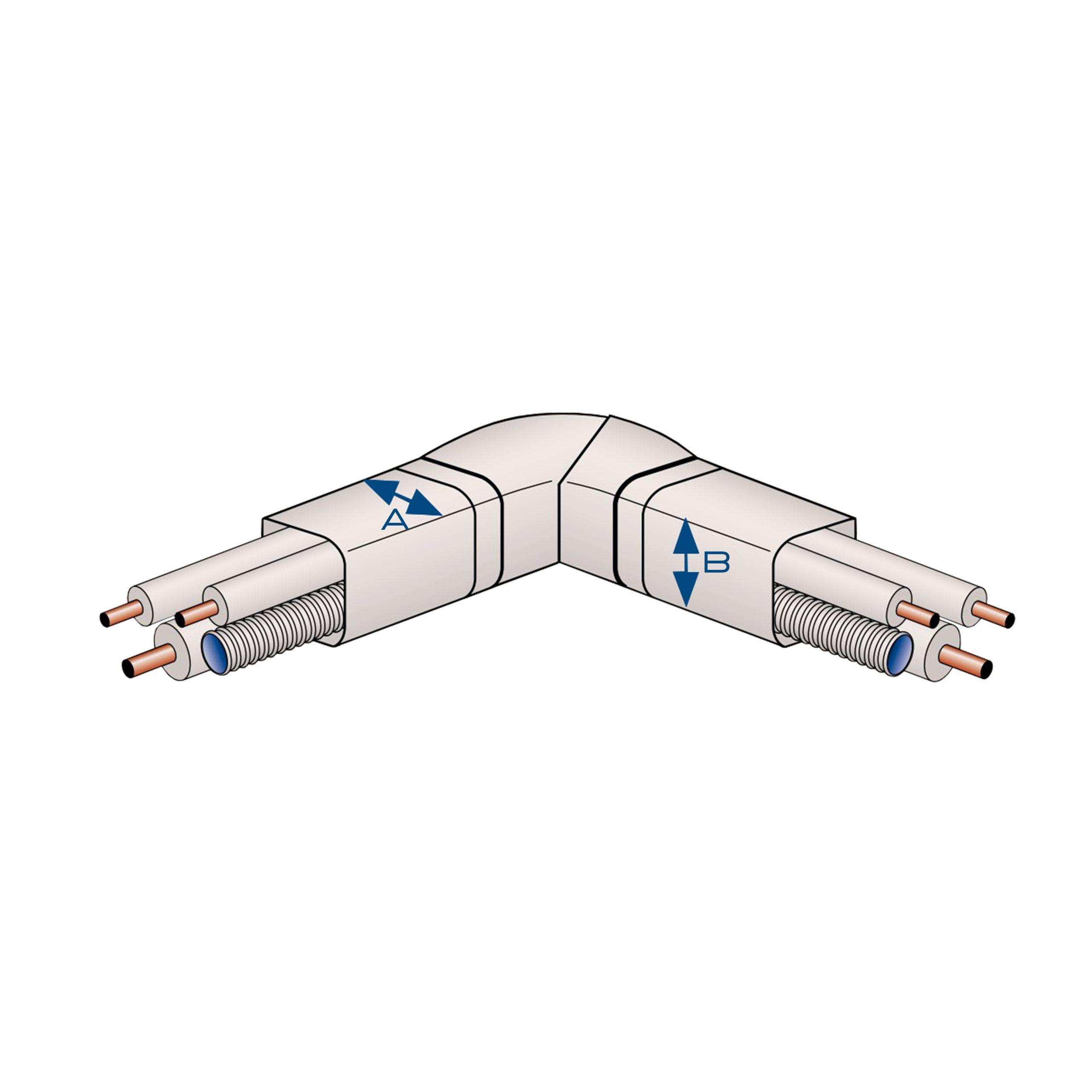 Curva regolabile Tecnogas Eva Sonia 65x50mm bianco - 00000012829 05