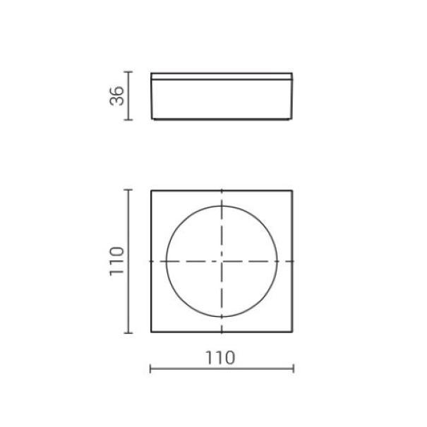 Faretto led Goccia Illuminazione 10W 3000K grigio alluminio - 1221AG3K 02