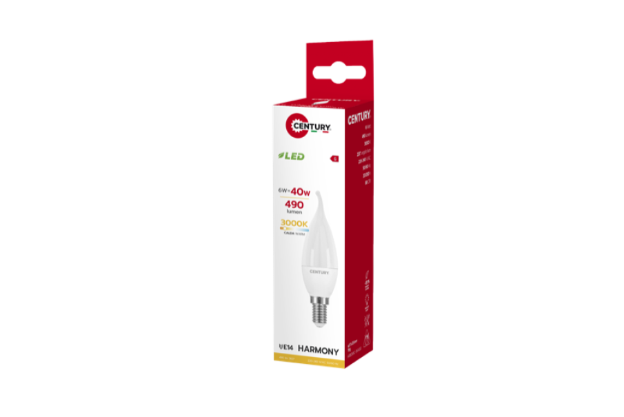 Lampadina led Century Harmony 80 attacco E14 6W 3000K - HR80M1C-061430 02