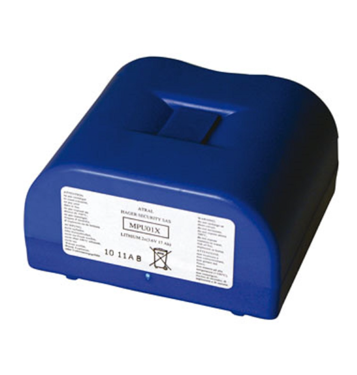 Pile al litio Logisty Hager 3.7V 17Ah blu - MPU01X 01