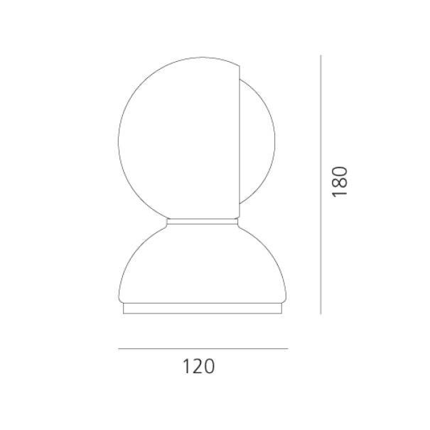 Lampada da tavolo Artemide Eclisse 1x5W attacco E14 giallo - 0028040A 02