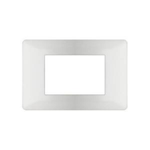 Placca  compatibile vimar plana 3 moduli bianco - m6803-1