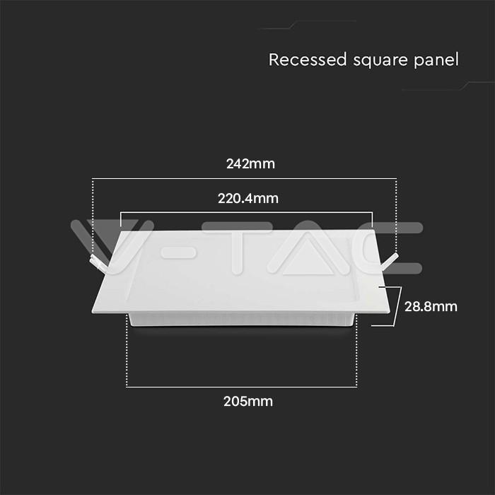 Pannello led quadrato V-tac 18W 4000K bianco VT-61018 - 10487 05