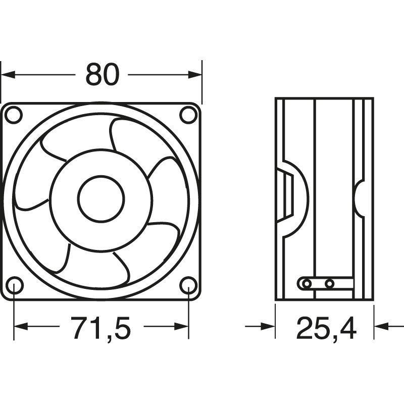 Ventilatore assiale Elcart 2.4W 3200RPM 35dBA - 450960000 02