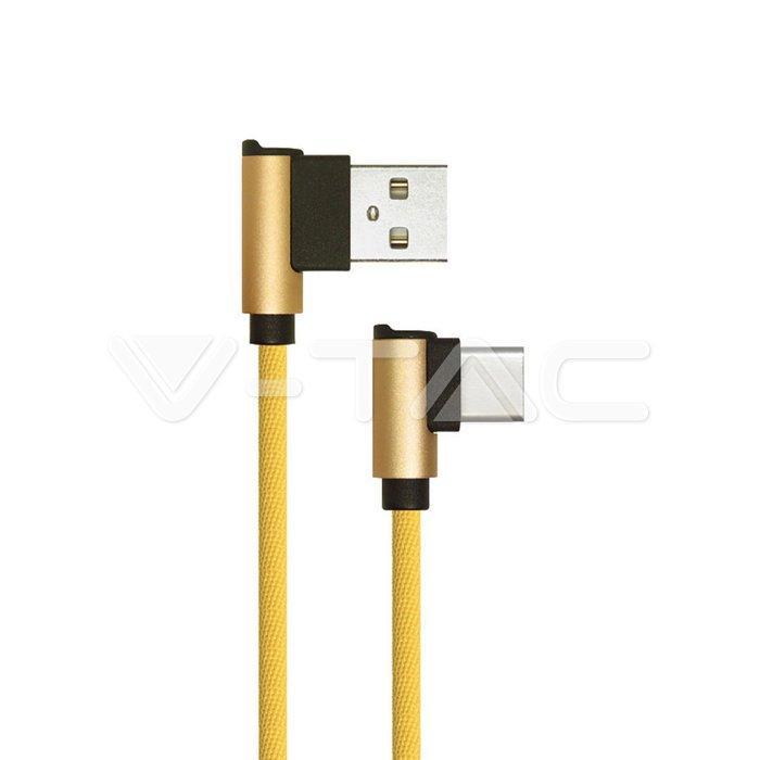 Cavo a L V-tac USB-C 2.4A da 1m oro VT-5362 - 8640 01