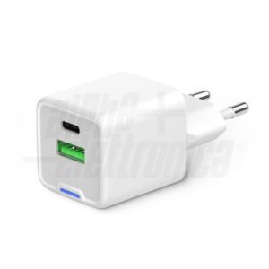 Caricatore  usb-a/c 30w 3000ma bianco - kd530030w-02