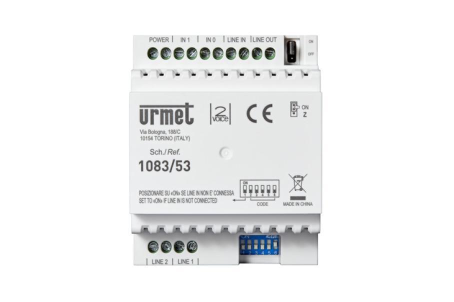 Interfaccia di colonna Urmet 4 moduli DIN 2 uscite - 1083/53 01