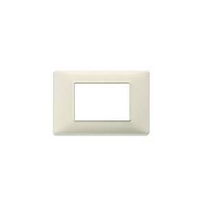 Plana placca 3 moduli tecnopolimero colore beige 14653.03