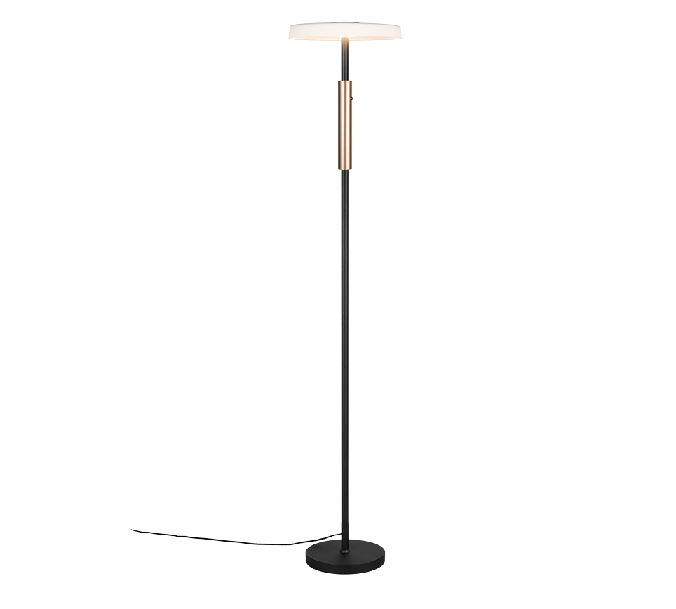 Lampada da terra led Trio Lighting Celeste 15W 3000K caffe bianco - 454910165 01