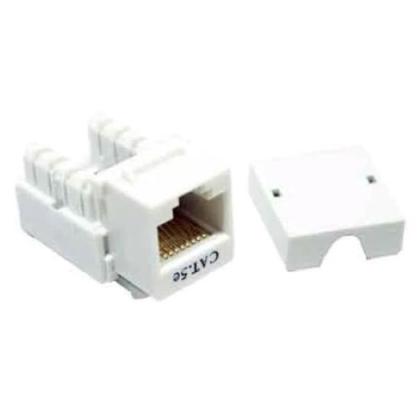 Connettore keystone UTP 4 Power cat 5E bianco - KK5EXUTPWP 01