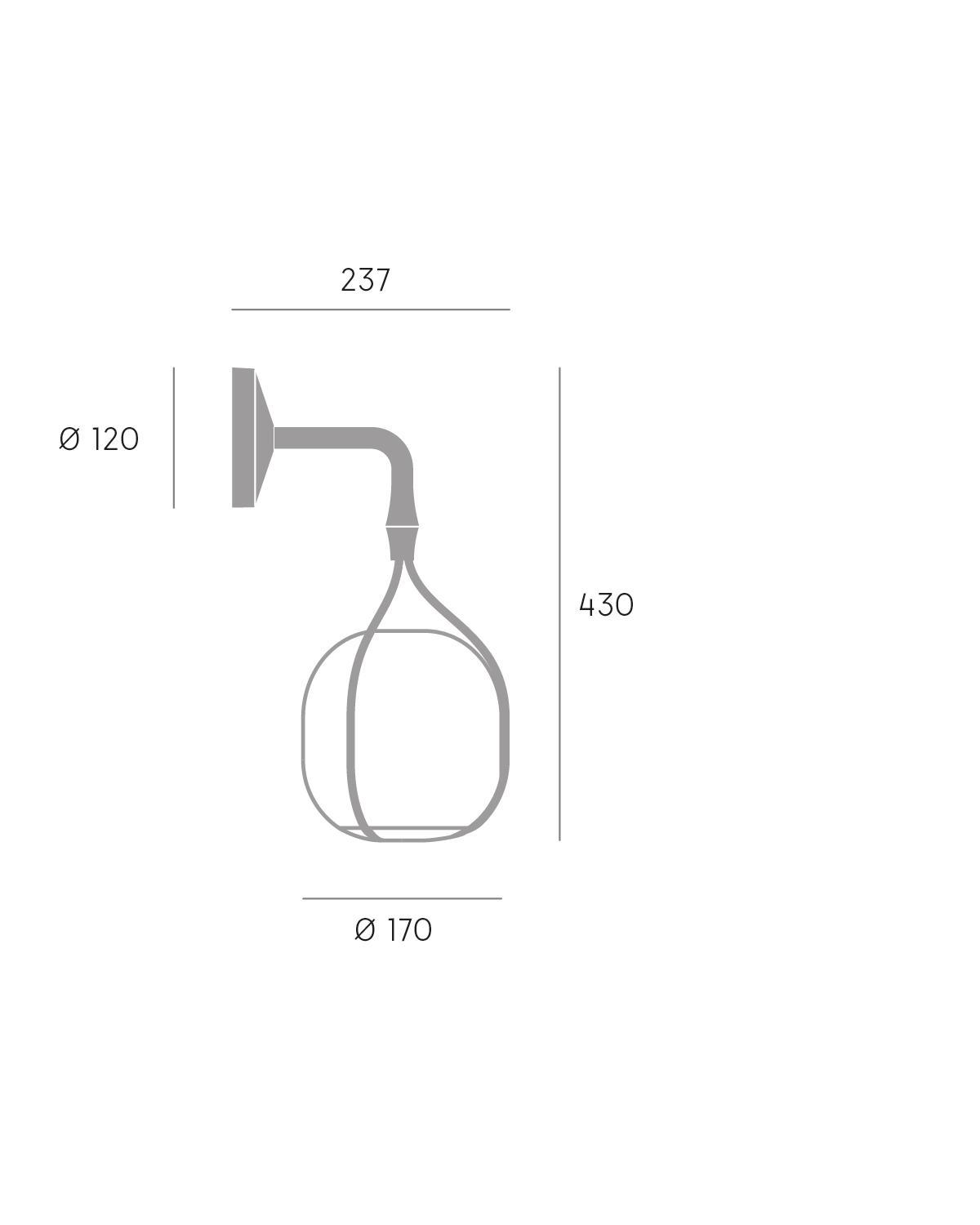 Lampada da parete led Sovil Berta 12W 4000K grafite - 99794/16 02