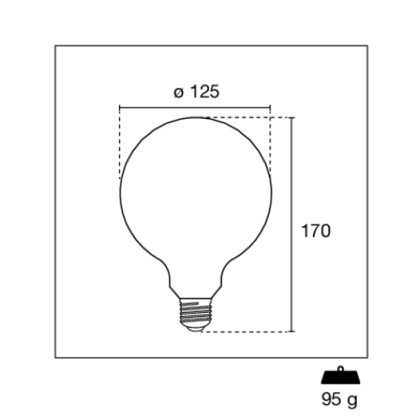 Lampadina a filamento led globo Century Incanto attacco E27 22W 6500K - INSG125-222760 02