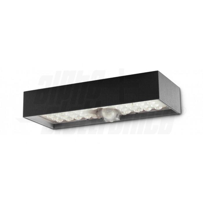 Lampada da parete led solare Alpha Elettronica Bricketto 6W 3000K nero - JO462NWW 02