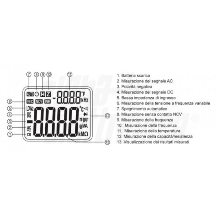 Pinza amperometrica Alpha Elettronica AC/DC 600A - 98-812 02