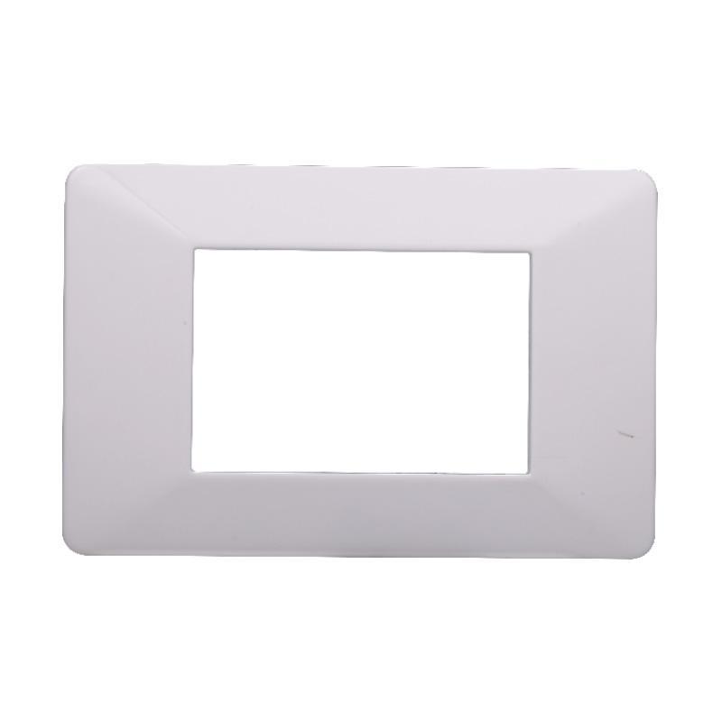 Placca EttroIT Starlight compatibile Vimar Plana 3 moduli bianco - EV83301 01