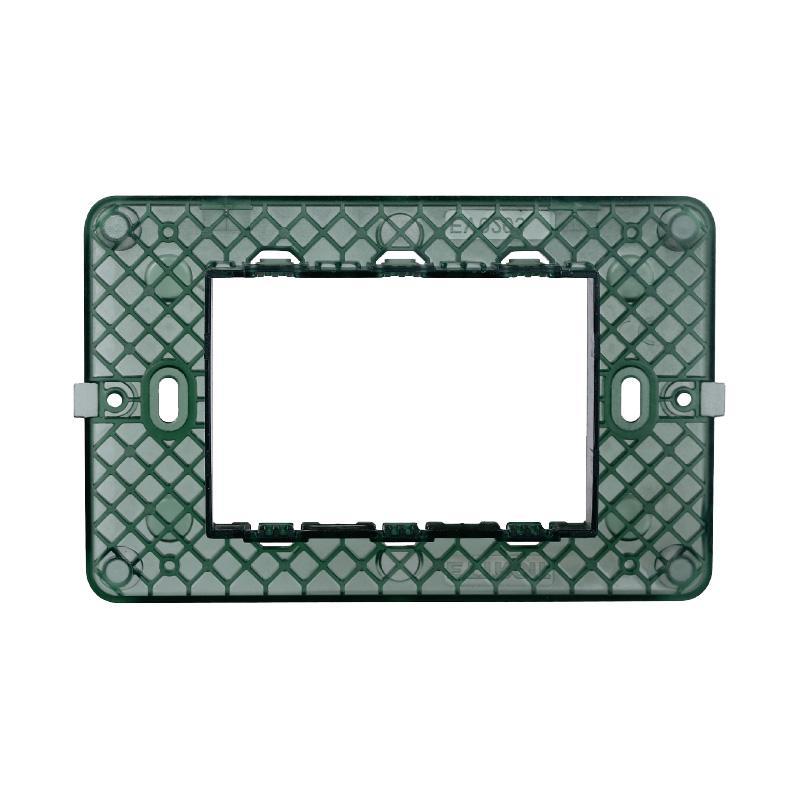 Supporto EttroIT compatibile Vimar Plana 3 moduli verde - EV0203 01