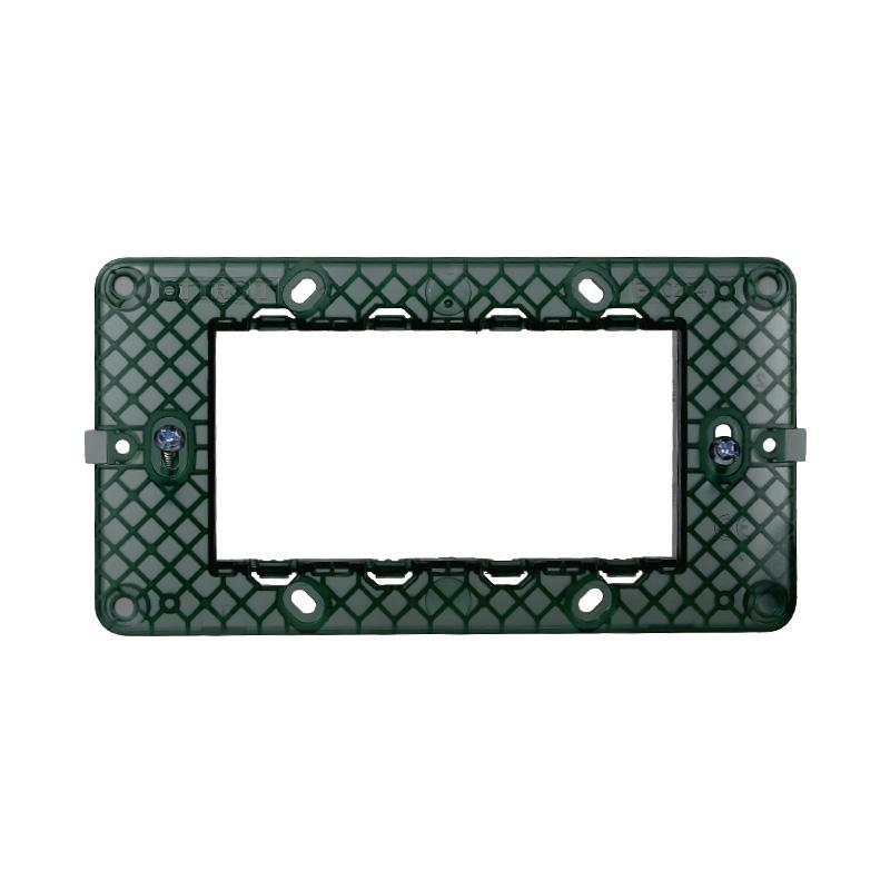 Supporto EttroIT compatibile Vimar Plana 4 moduli verde - EV0204 01