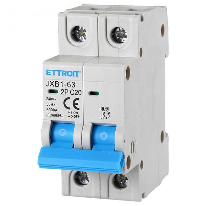 Interruttore magnetotermico EttroIT 2P 20A - JX122060 01