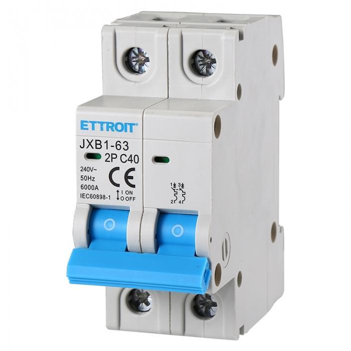 Interruttore magnetotermico EttroIT 2P 40A - JX124060 01