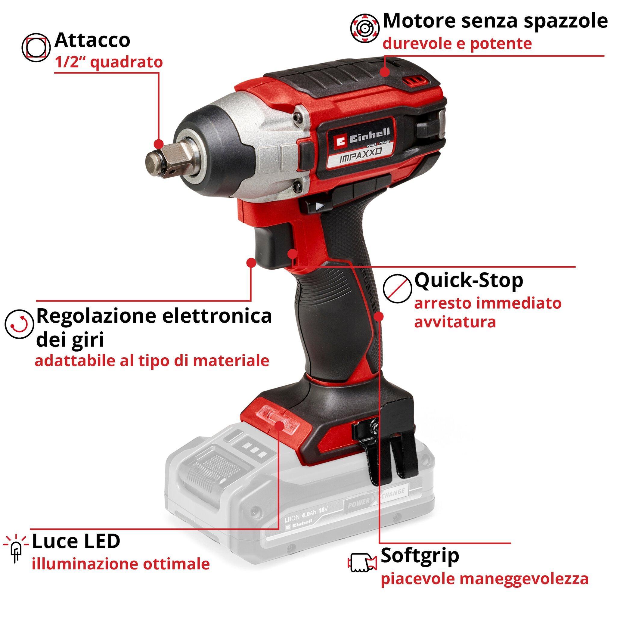 Avvitatore a impulsi Einhell Impaxxo 18/230 18V max 450Nm - 4510080 03