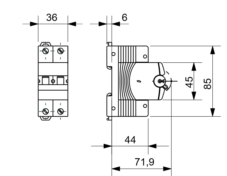 Interruttore magnetotermico Gewiss 2P 2 moduli curva D - GW92447 02